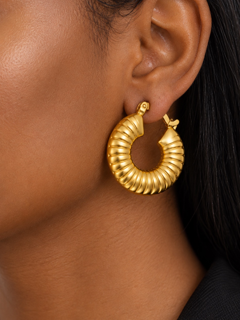 Italian gold plated hoop 1