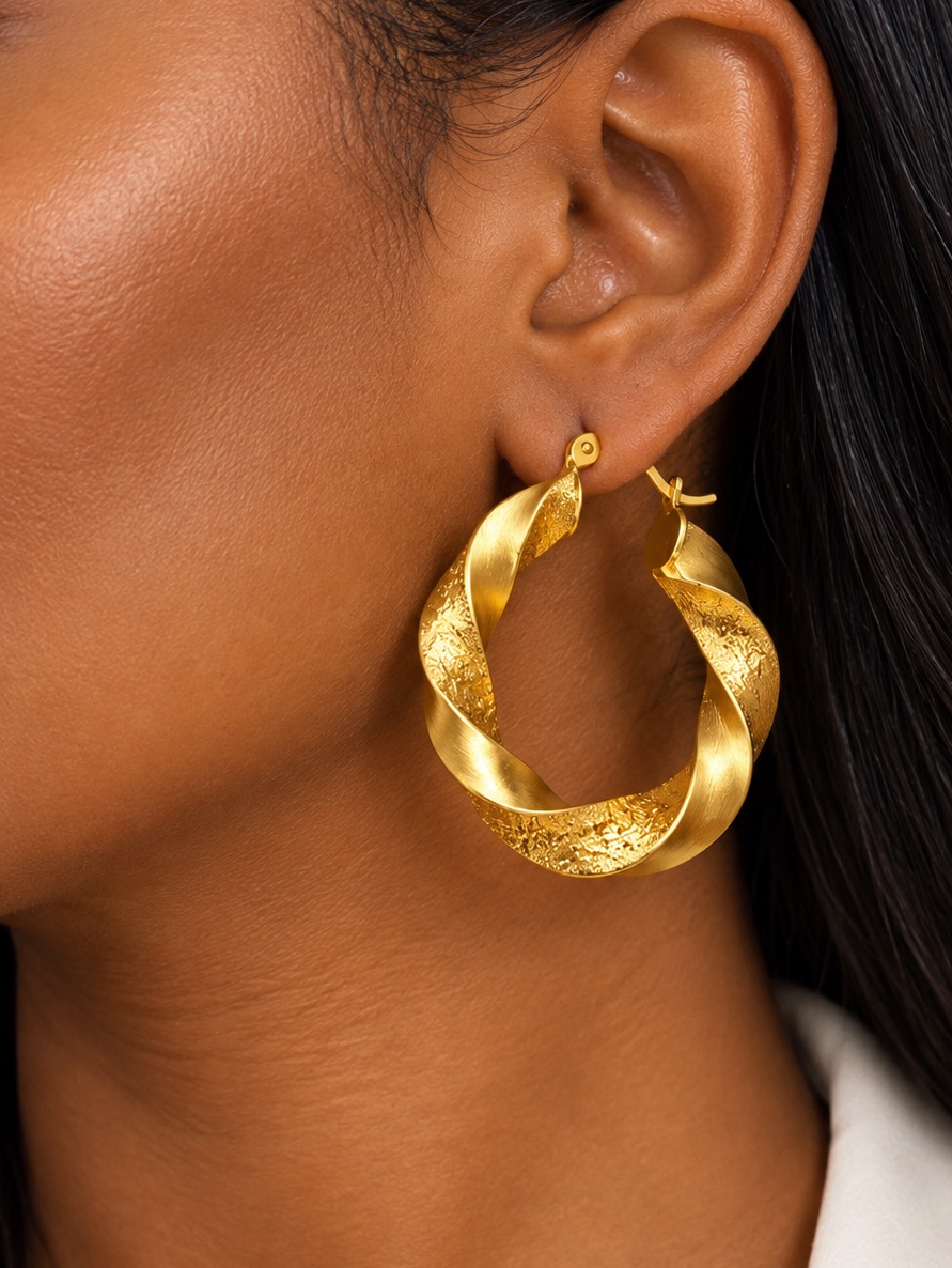 Italian gold plated hoop 2