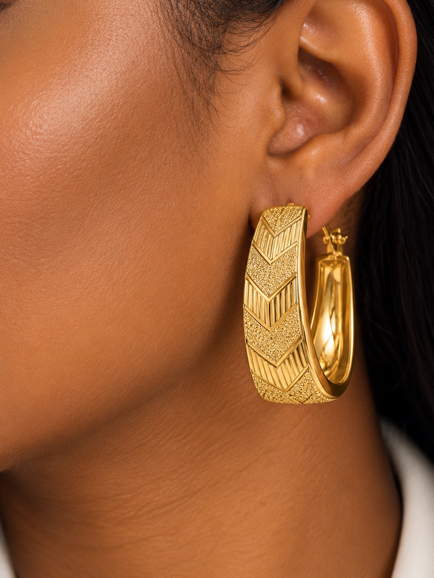 Italian gold plated hoop 4