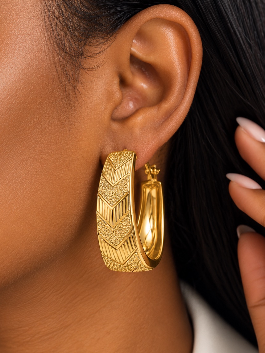 Italian gold plated hoop 4