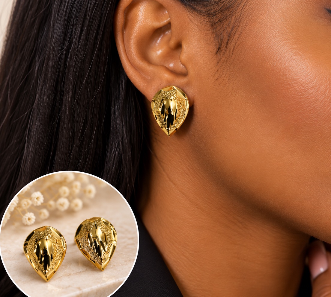 Gold plated stud earrings ( click to see more designs)