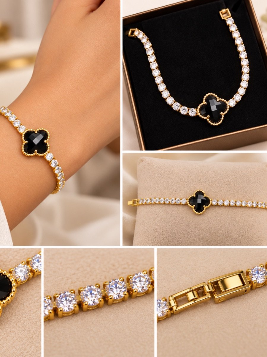 Clover tennis bracelet 