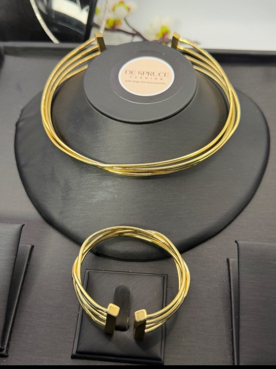 Classic Luxe Gold Multi-Layer Cuff & Bangle Set