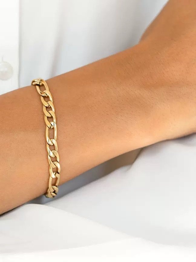 18k gold filled Figaro hand chain 