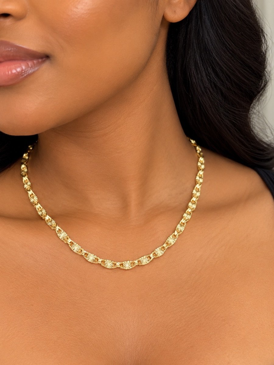 14K Gold-Filled Long Link Necklace – 24 Inches