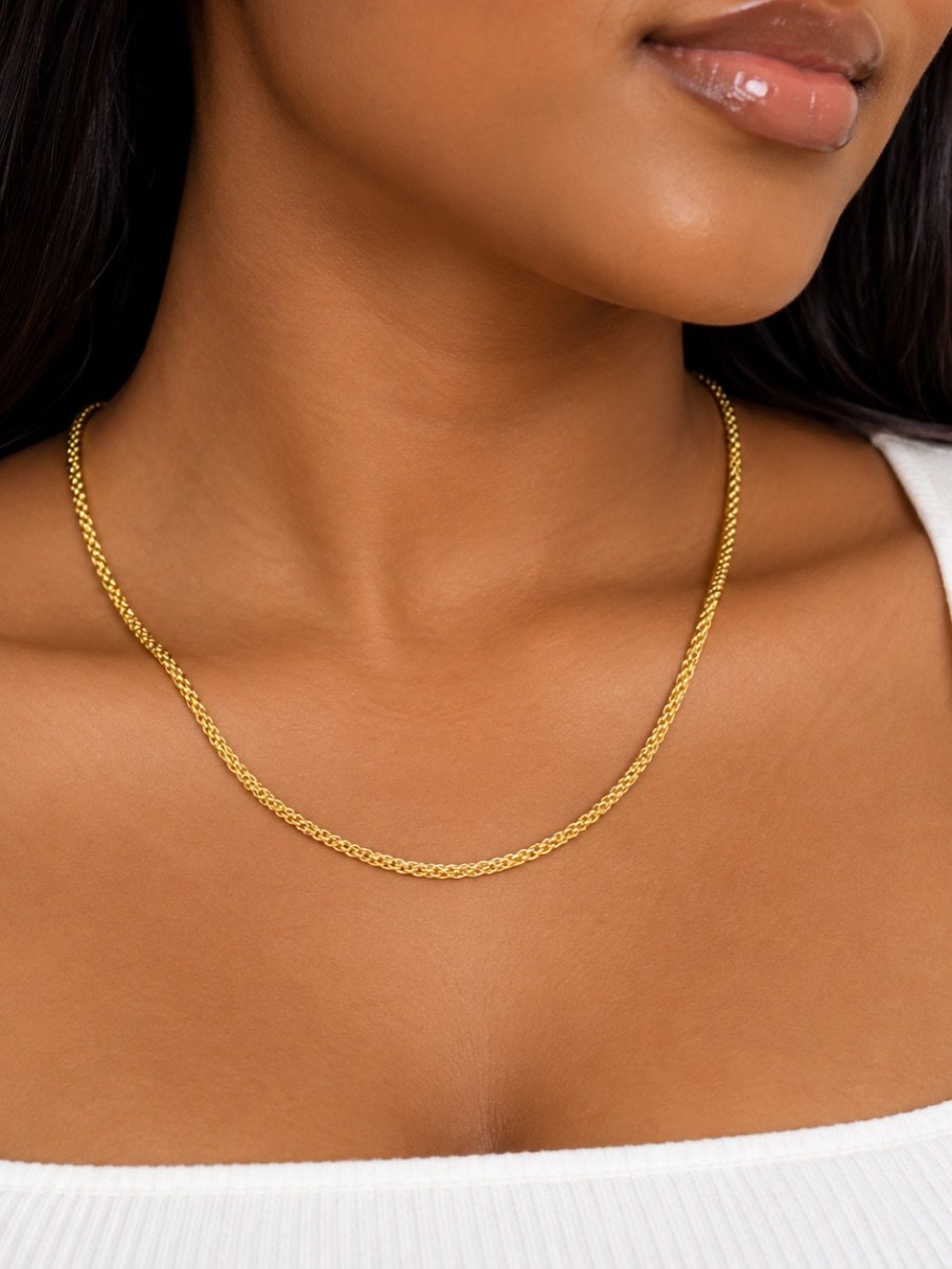 18K Gold-Plated tiny Chain Necklace