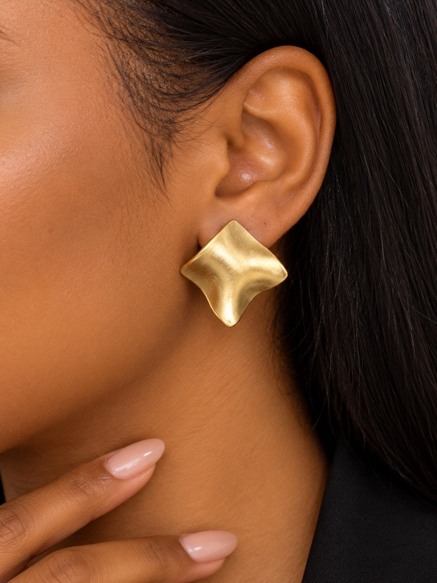 DSF Sculpted Luxe Gold-Plated Earrings