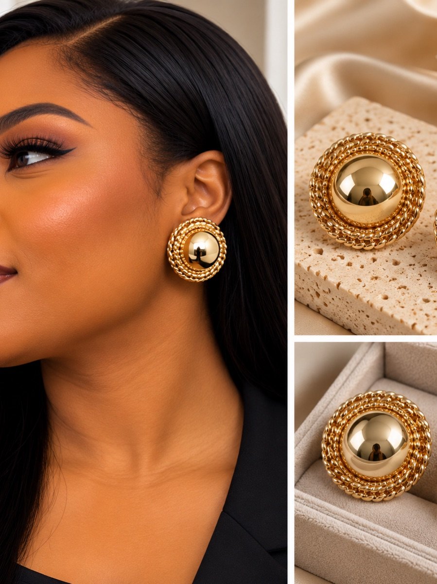 DSF Luxe Halo Dome Studs