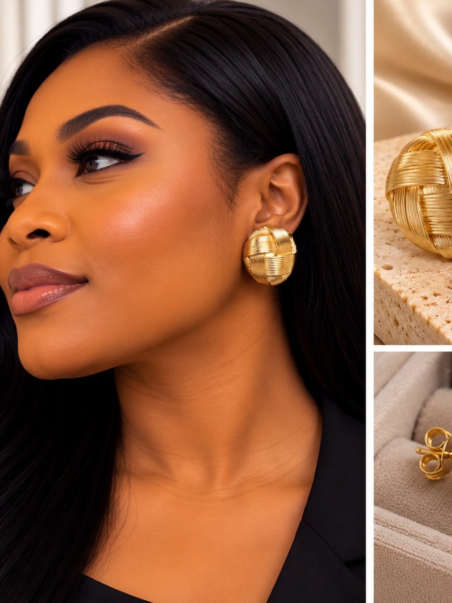 DSF Woven Luxe Studs