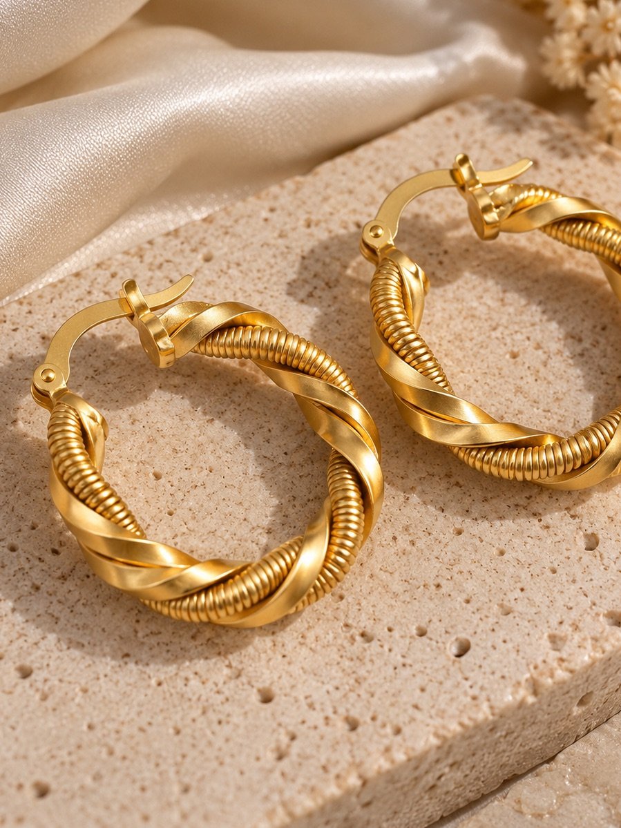 DSF Sculpted Twist Hoops
