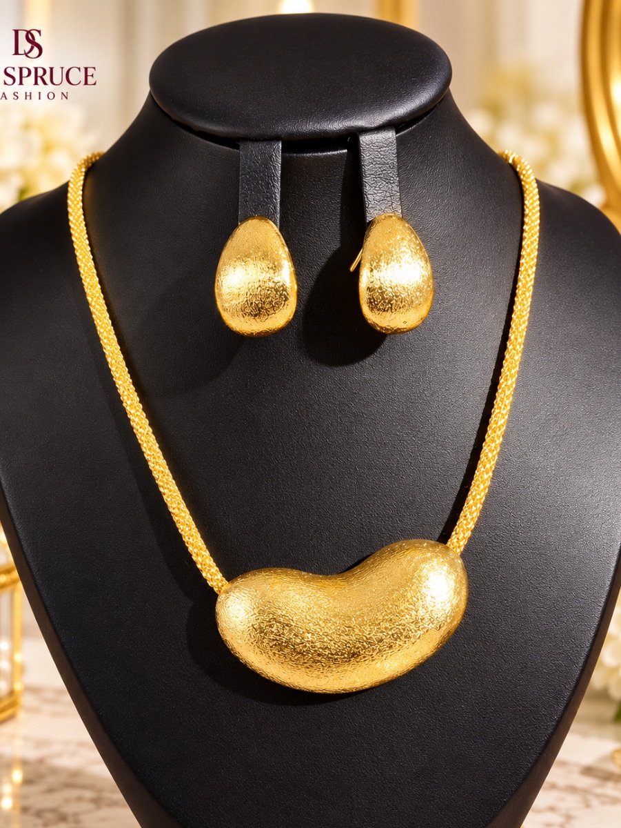 Golden Bean Gold-Plated Jewellery Set