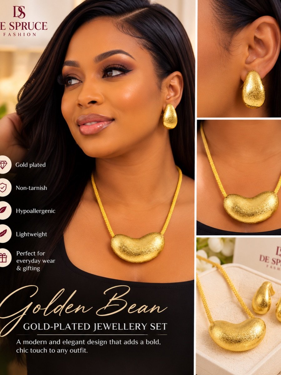 Golden Bean Gold-Plated Jewellery Set