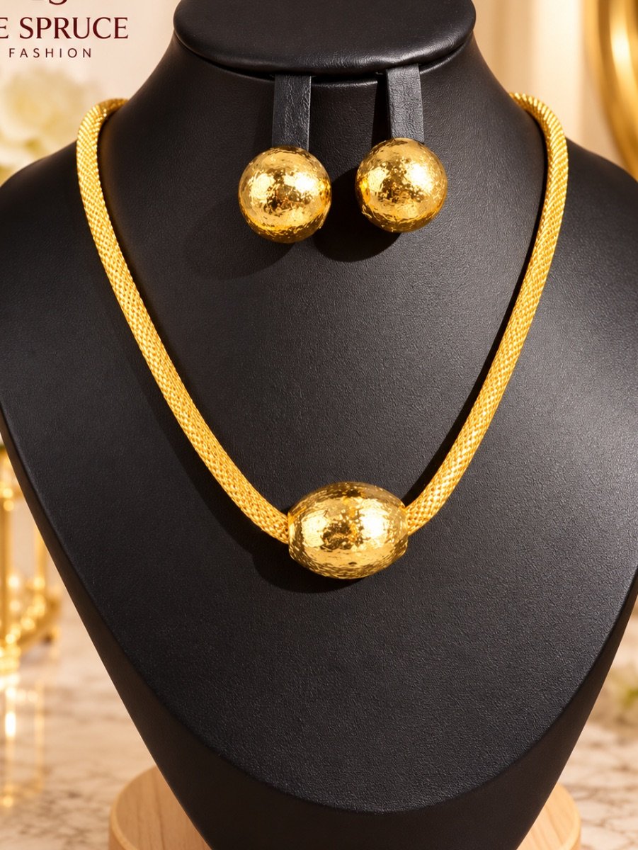 Golden Orb Gold-Plated Jewellery Set