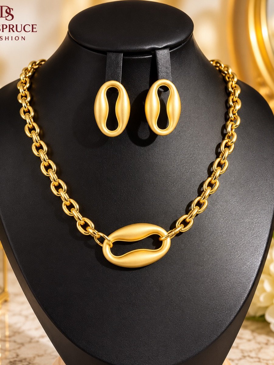 Luxe Link Gold-Plated Jewellery Set