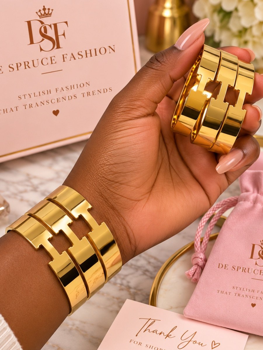 Luxury H-Link Gold Plated Bracelet