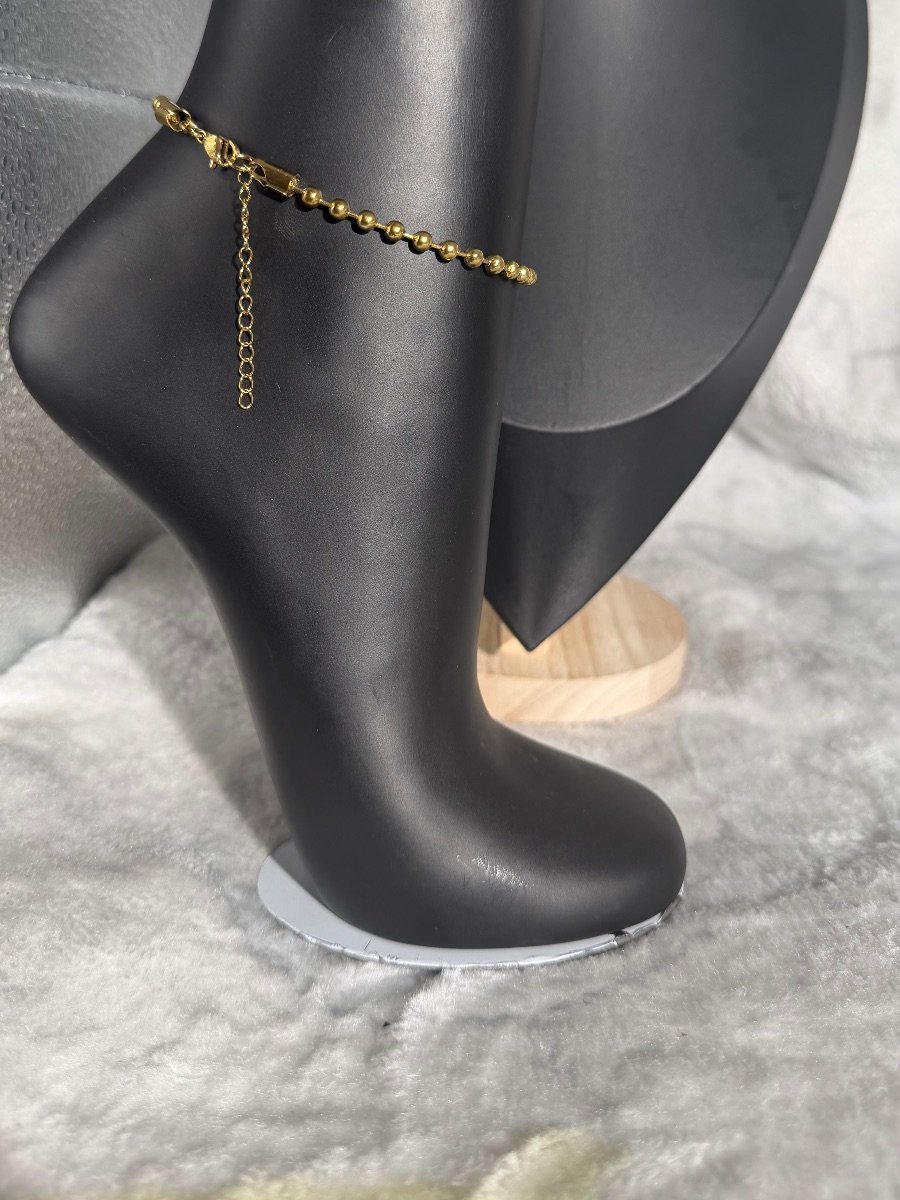 Gold Beaded Anklet