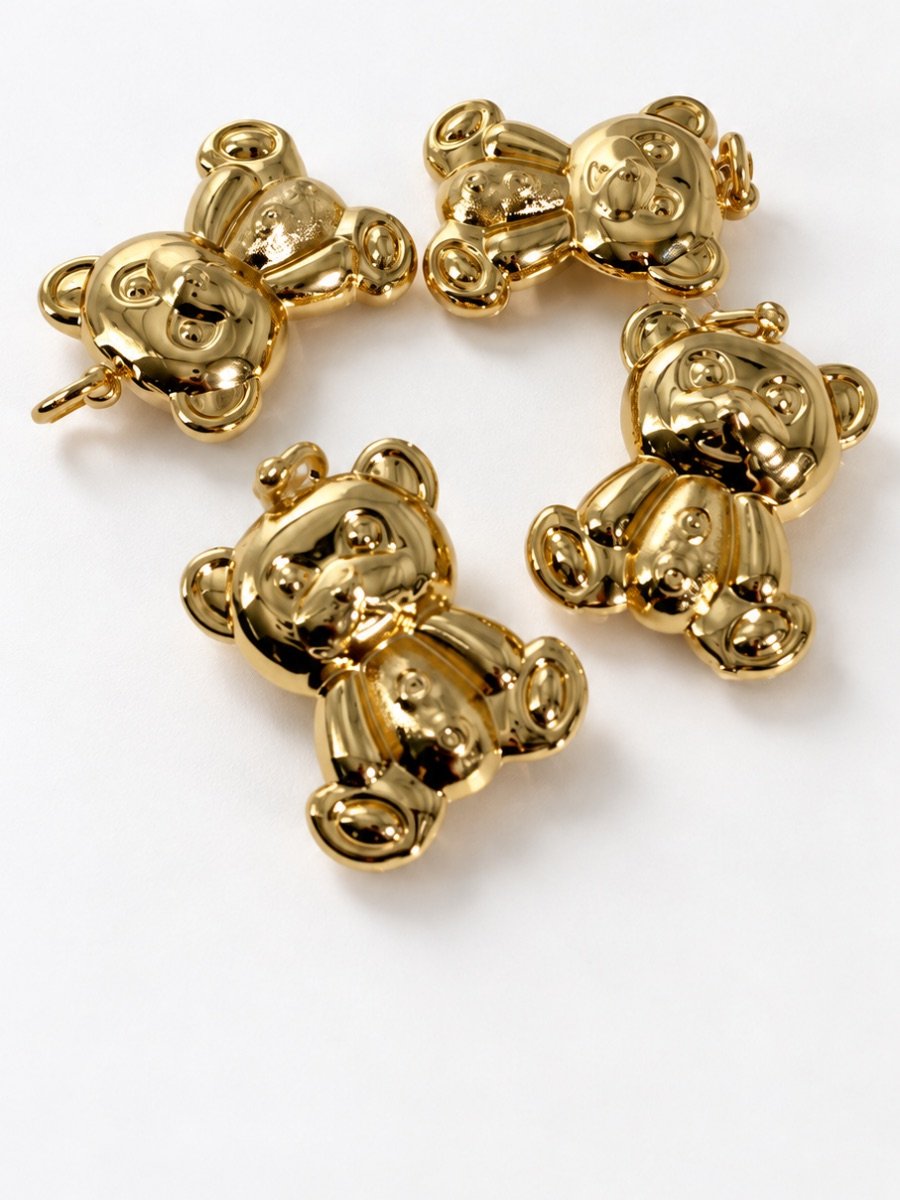 18K Gold Filled Teddy Bear Pendant