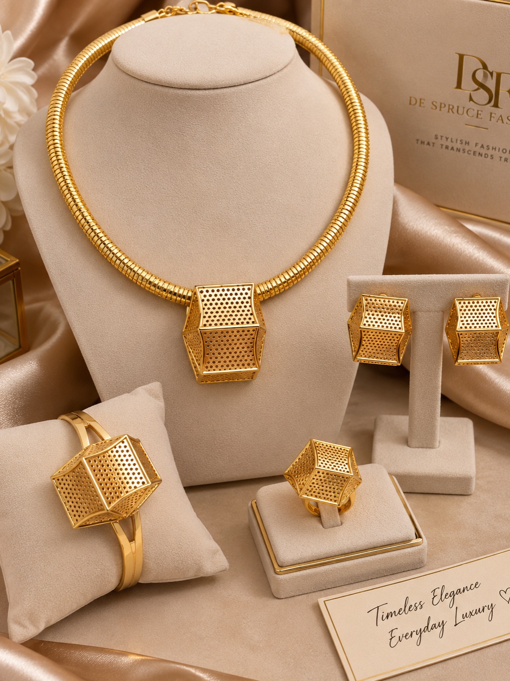 Geometric Luxe Gold Set