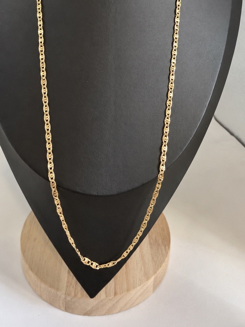 14K Gold-Filled Long Link Necklace – 24 Inches